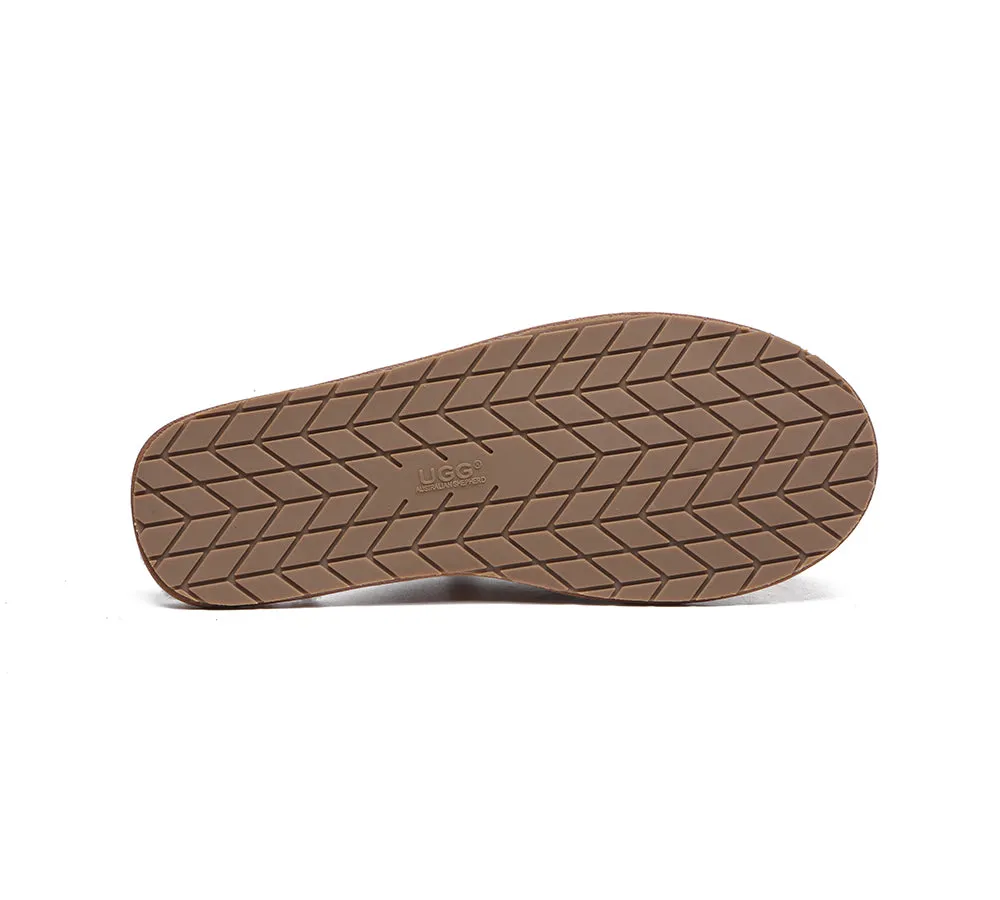 AUSTRALIAN SHEPHERD® UGG Slippers Men Sheepskin Wool Scuff Bennett