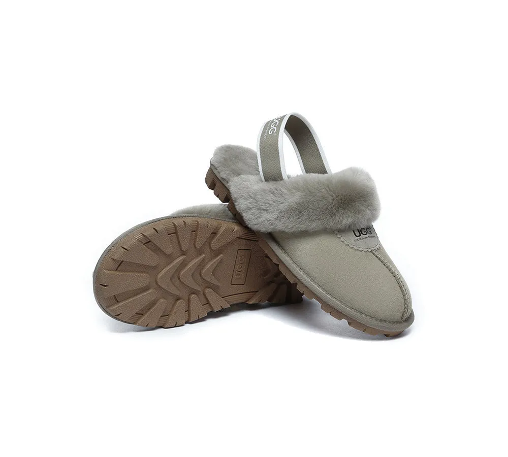 AUSTRALIAN SHEPHERD® UGG Slippers Sheepskin Wool Slingback Waffle Plus