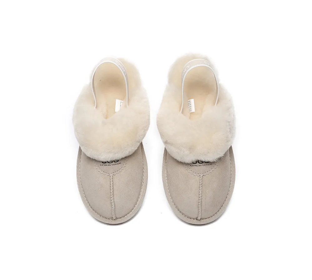 AUSTRALIAN SHEPHERD® UGG Slippers Sheepskin Wool Slingback Waffle Plus