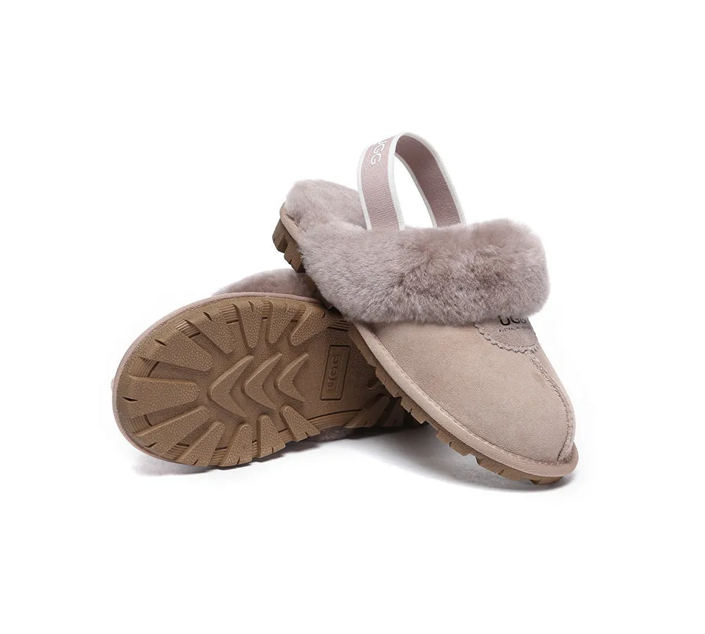 AUSTRALIAN SHEPHERD® UGG Slippers Sheepskin Wool Slingback Waffle Plus