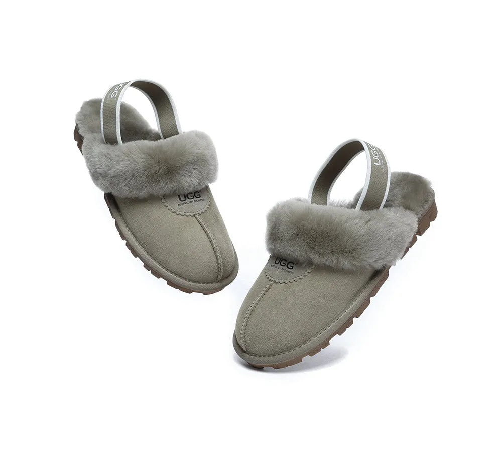 AUSTRALIAN SHEPHERD® UGG Slippers Sheepskin Wool Slingback Waffle Plus