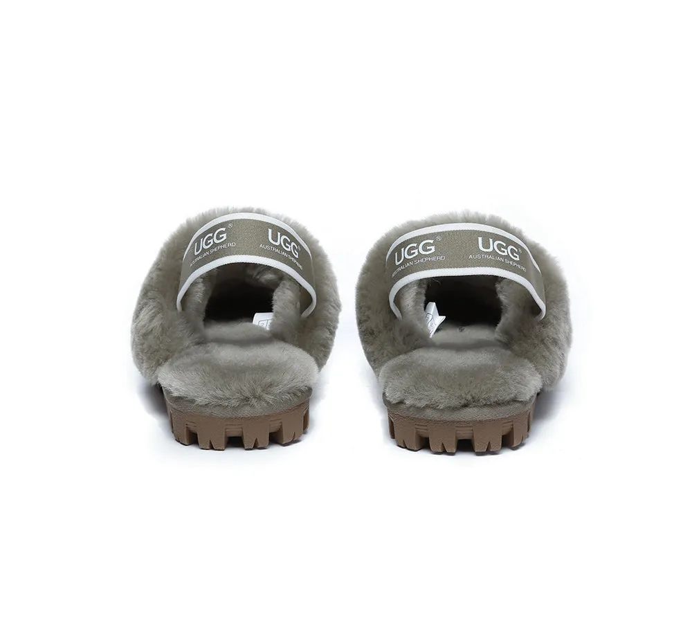 AUSTRALIAN SHEPHERD® UGG Slippers Sheepskin Wool Slingback Waffle Plus
