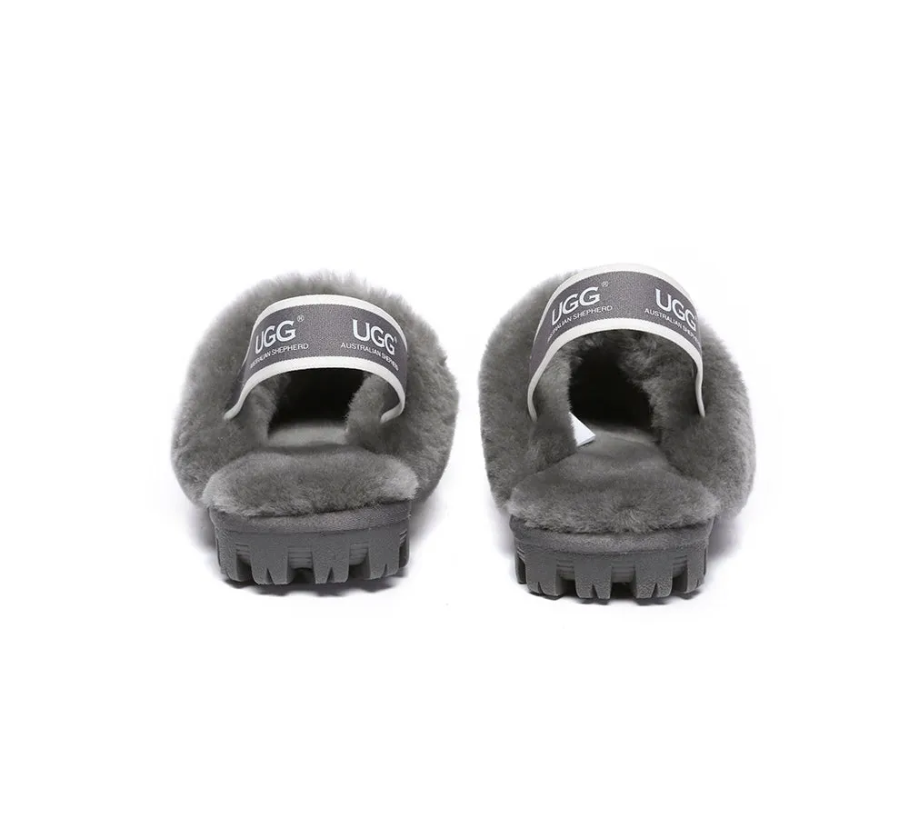 AUSTRALIAN SHEPHERD® UGG Slippers Sheepskin Wool Slingback Waffle Plus