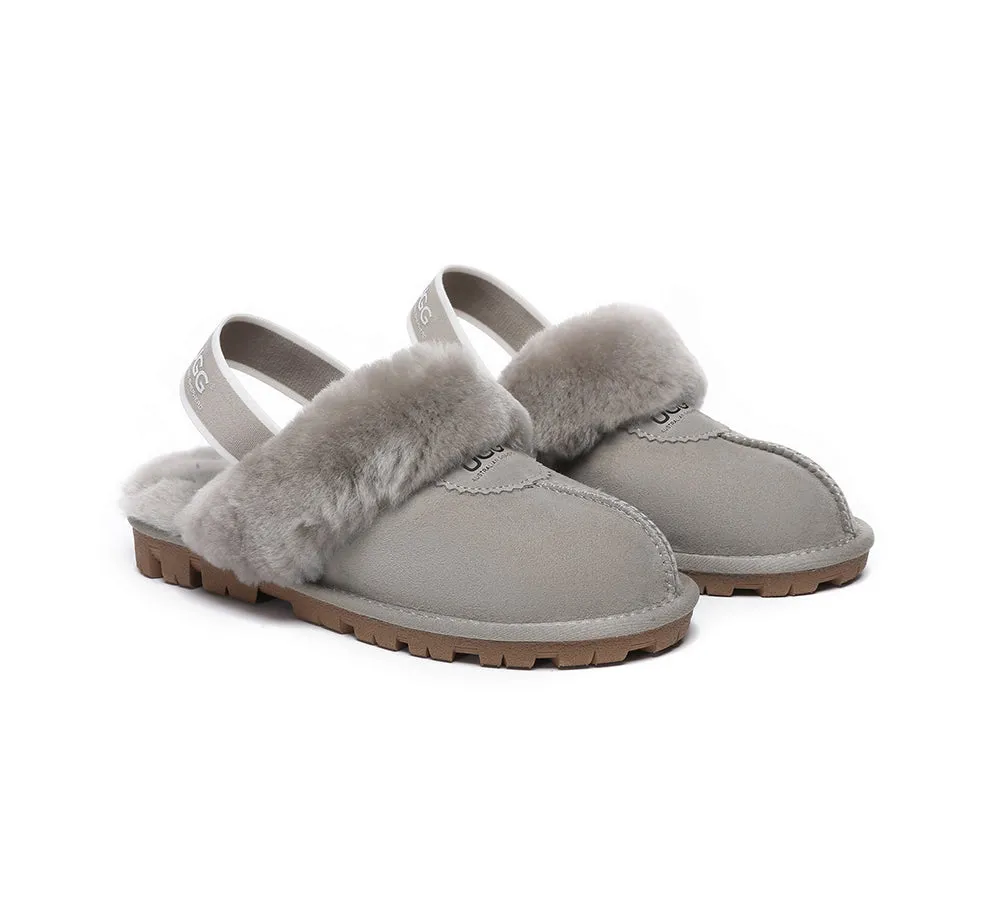 AUSTRALIAN SHEPHERD® UGG Slippers Sheepskin Wool Slingback Waffle Plus