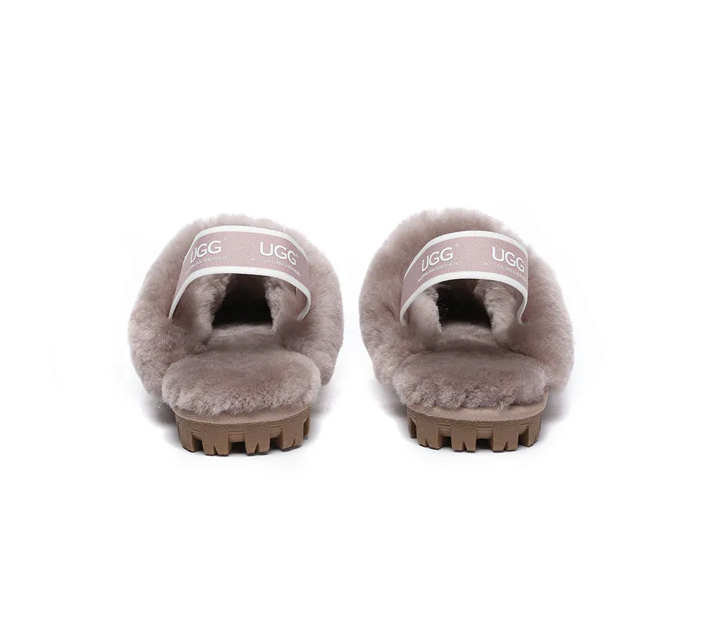 AUSTRALIAN SHEPHERD® UGG Slippers Sheepskin Wool Slingback Waffle Plus