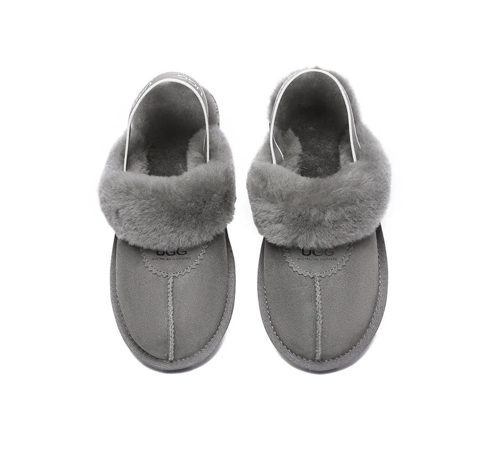 AUSTRALIAN SHEPHERD® UGG Slippers Sheepskin Wool Slingback Waffle Plus