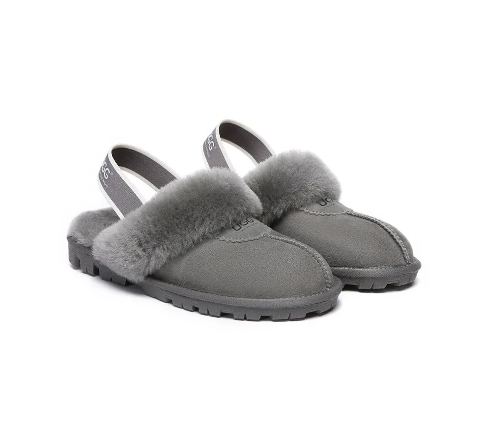 AUSTRALIAN SHEPHERD® UGG Slippers Sheepskin Wool Slingback Waffle Plus
