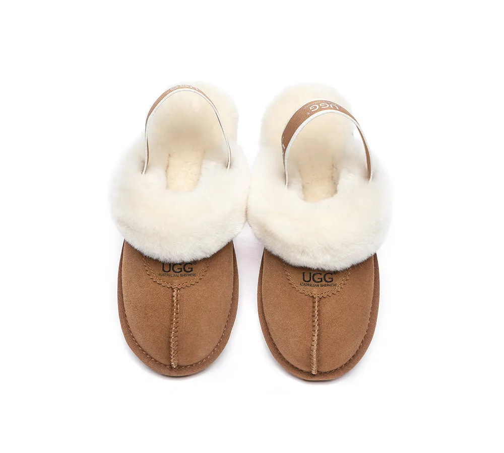 AUSTRALIAN SHEPHERD® UGG Slippers Sheepskin Wool Slingback Waffle Plus
