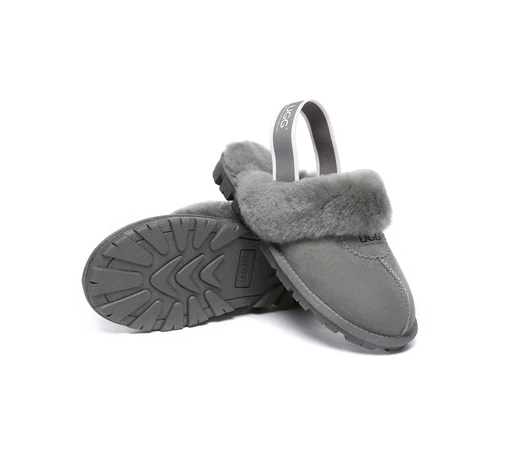 AUSTRALIAN SHEPHERD® UGG Slippers Sheepskin Wool Slingback Waffle Plus