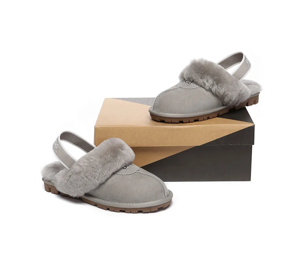 AUSTRALIAN SHEPHERD® UGG Slippers Sheepskin Wool Slingback Waffle Plus