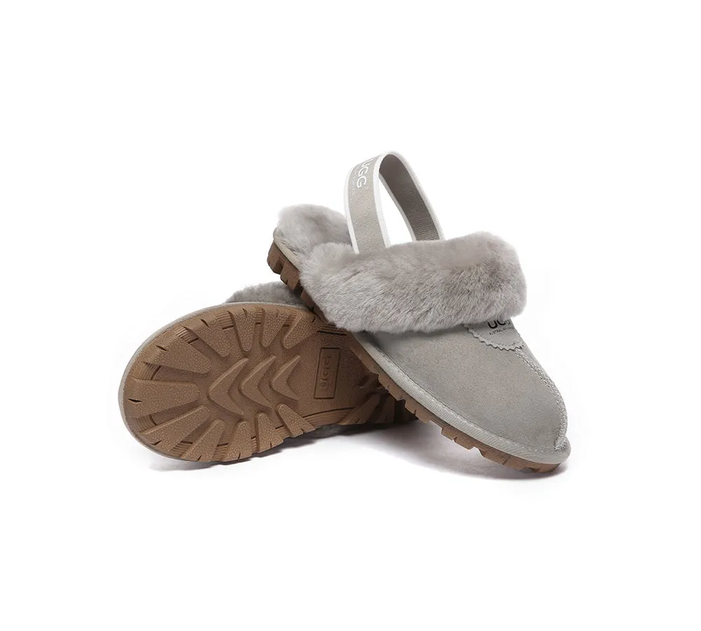AUSTRALIAN SHEPHERD® UGG Slippers Sheepskin Wool Slingback Waffle Plus