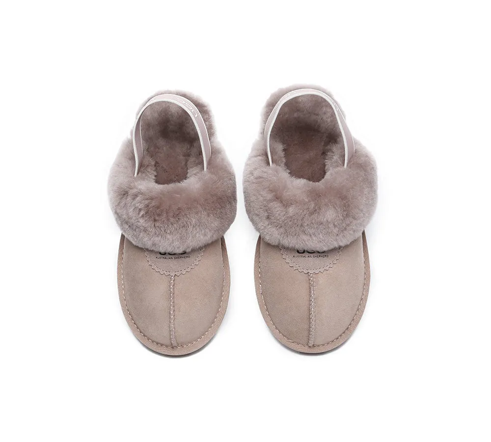 AUSTRALIAN SHEPHERD® UGG Slippers Sheepskin Wool Slingback Waffle Plus