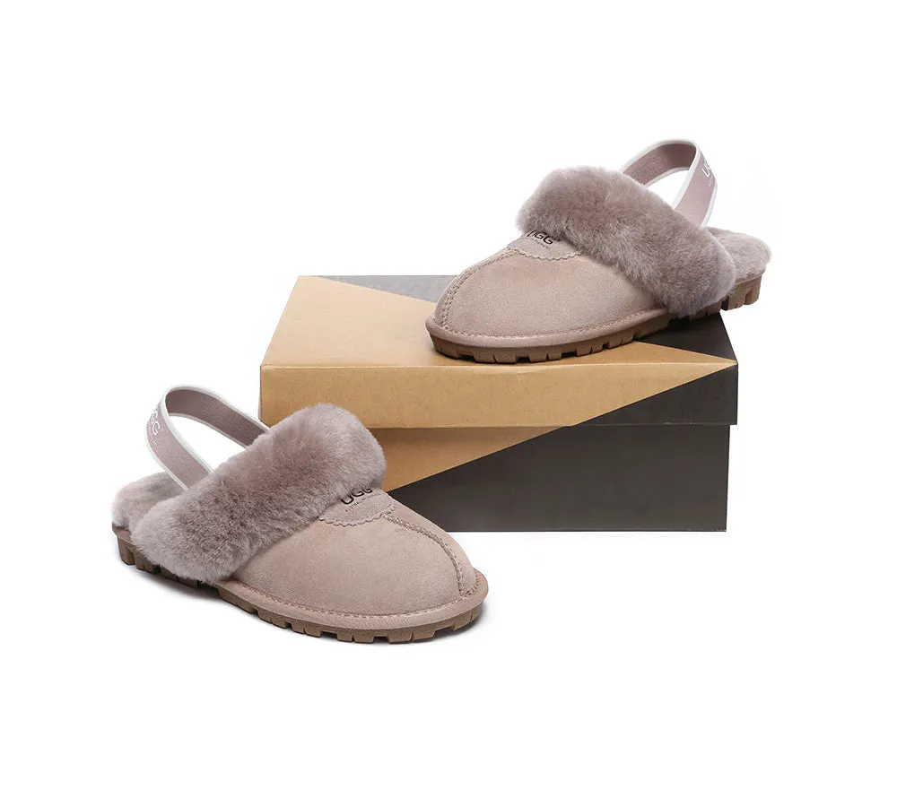 AUSTRALIAN SHEPHERD® UGG Slippers Sheepskin Wool Slingback Waffle Plus