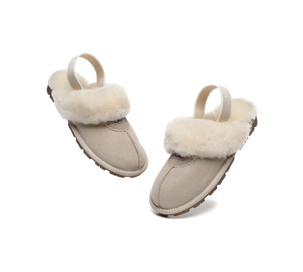 AUSTRALIAN SHEPHERD® UGG Slippers Sheepskin Wool Slingback Waffle Plus