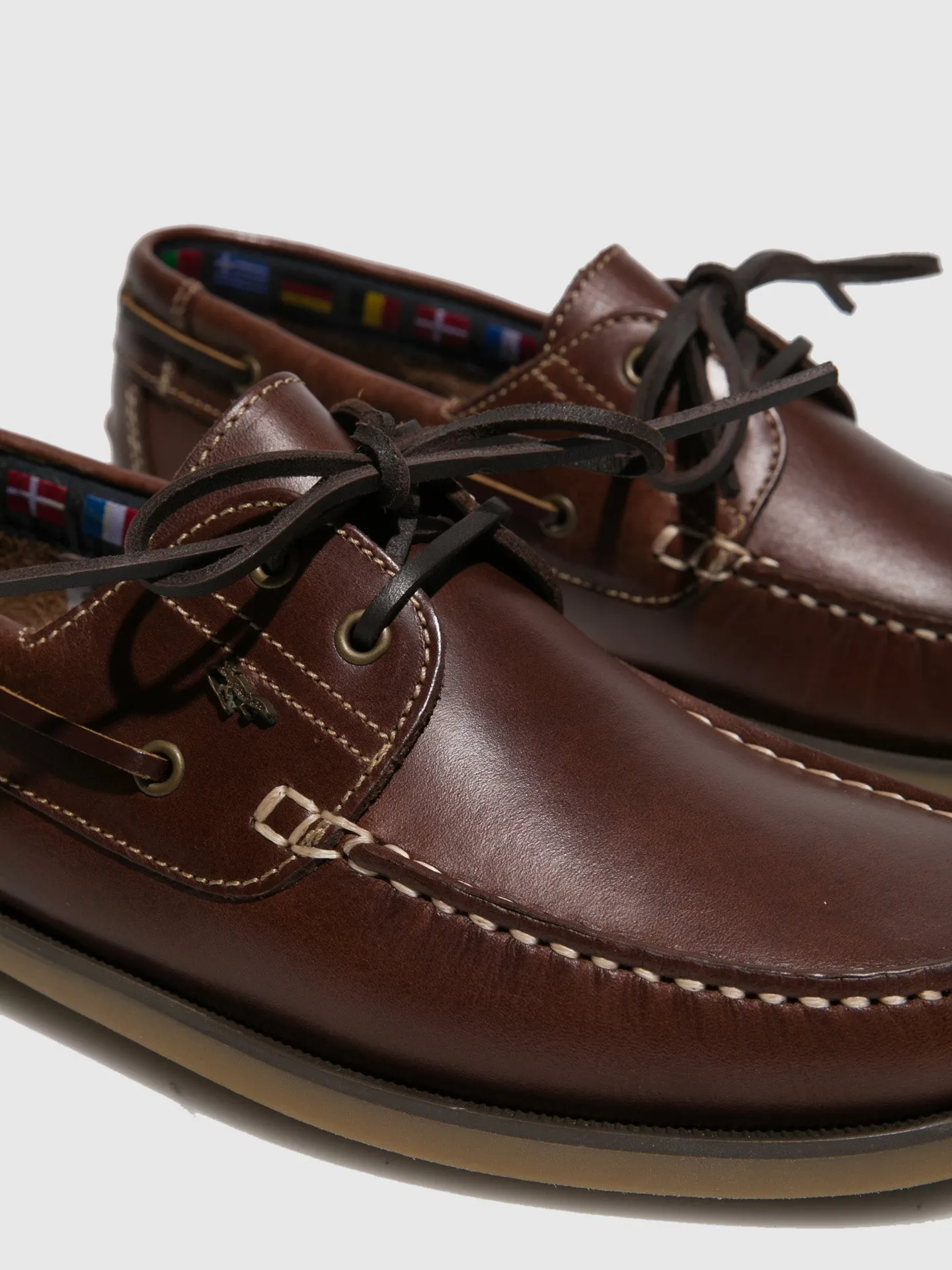 Brown Leather Lace-up Shoes
