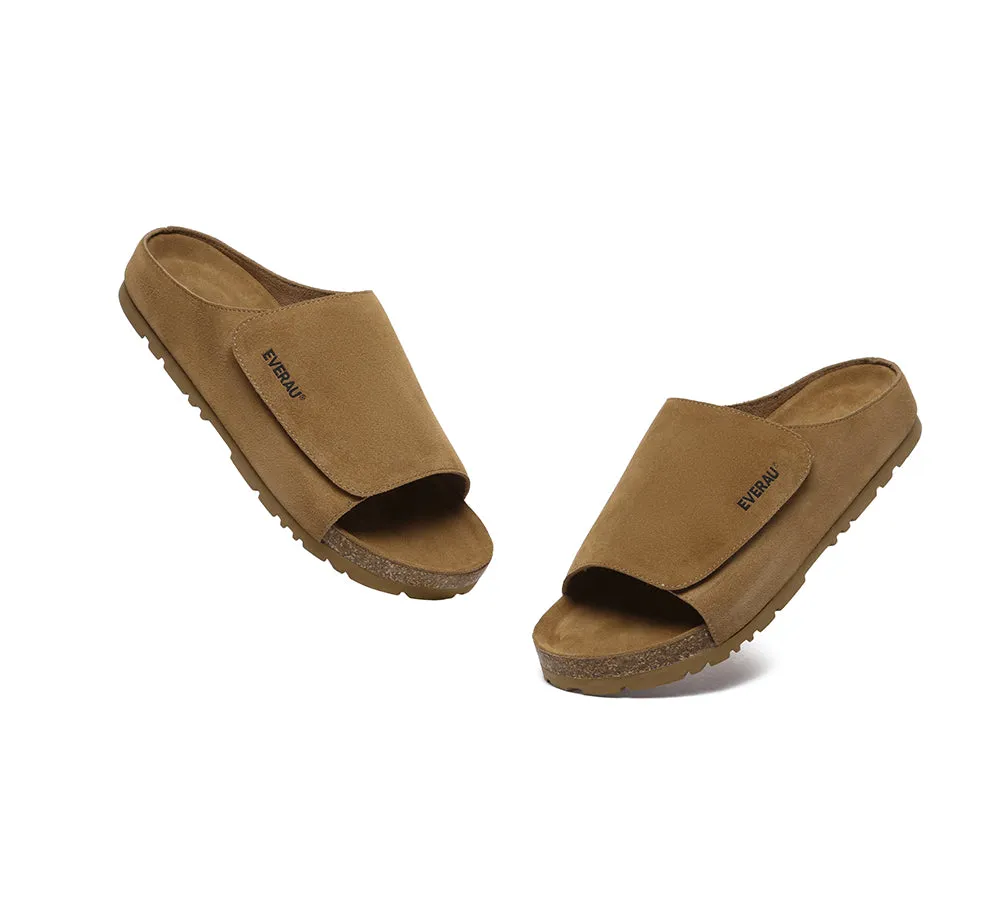 EVERAU® Men Adjustable Embossed Slip-on Summer Slides Large Size Justice