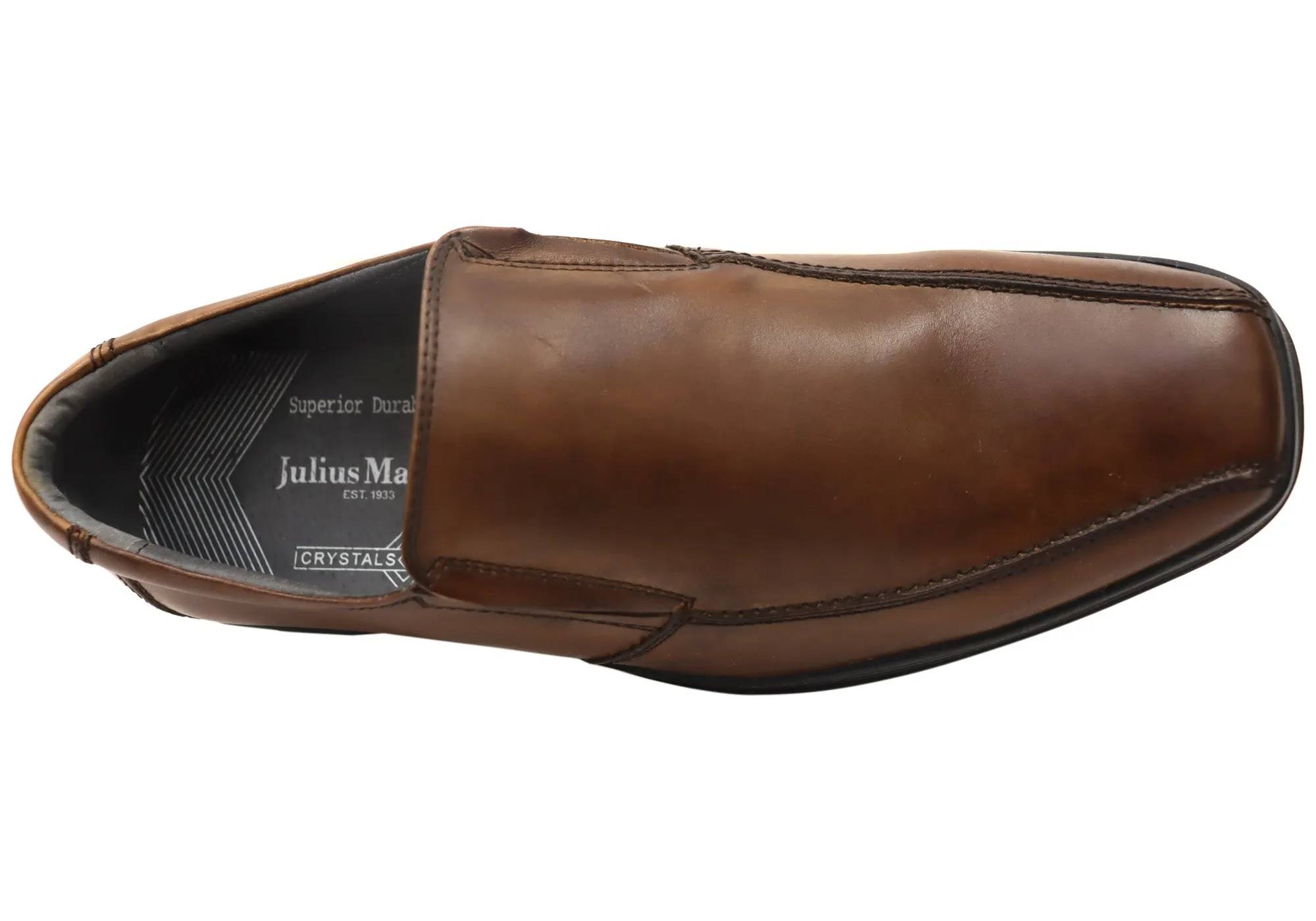 Julius Marlow Premium Mens Leather Slip On Dress Shoes