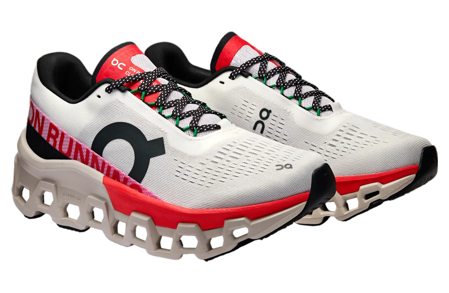 On Running Women's Cloudmonster 2 Shoes - Ivory / Red