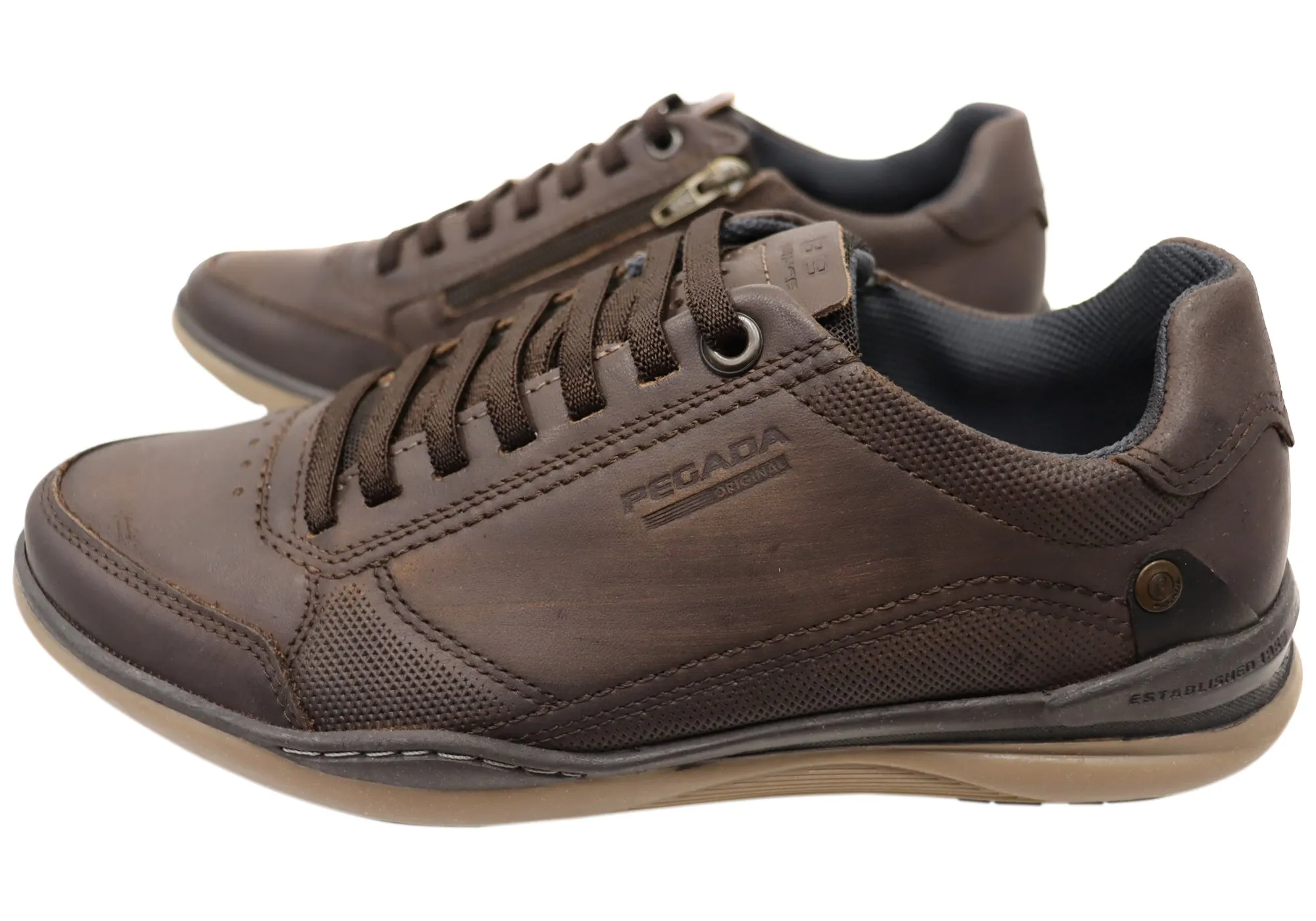 Pegada Advence Mens Leather Slip On Casual Shoes Made In Brazil